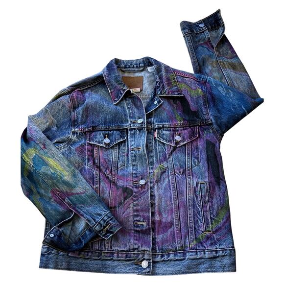 Levi’s hand painted denim jacket - Picture 1 of 6